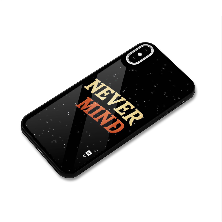Never Mind Design Glass Back Case for iPhone X