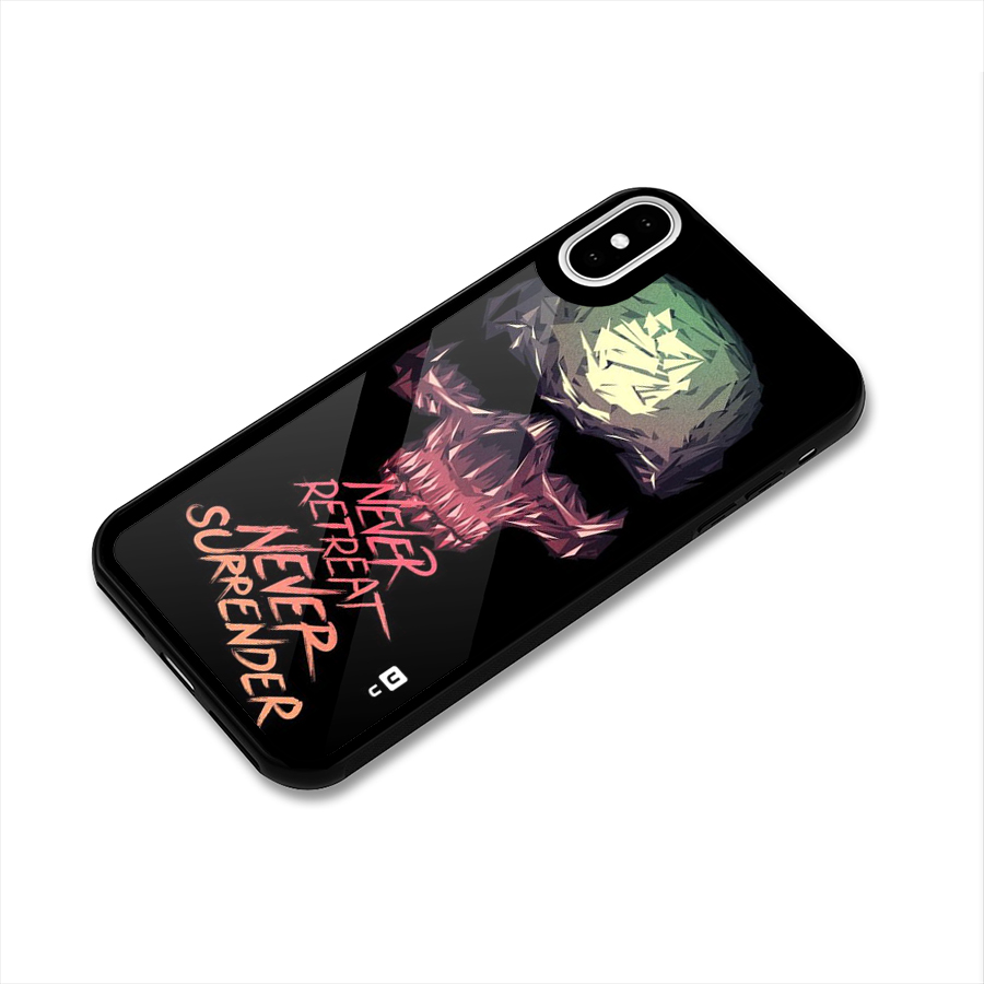 Never Retreat Glass Back Case for iPhone X