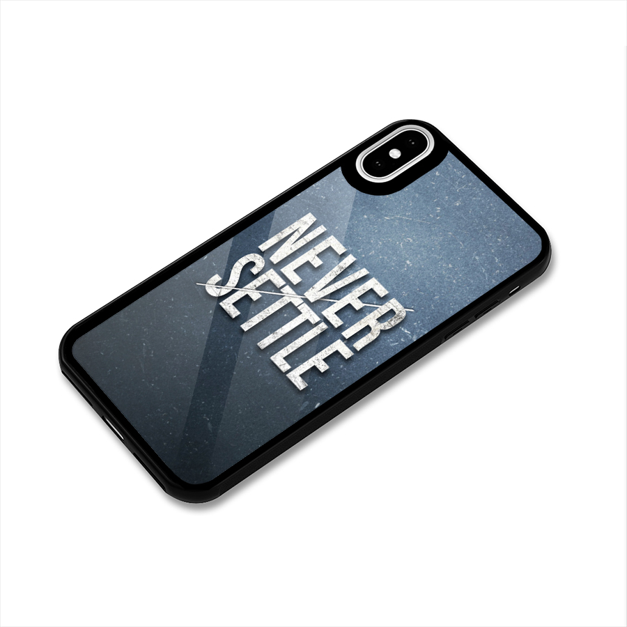 Never Settle Glass Back Case for iPhone X