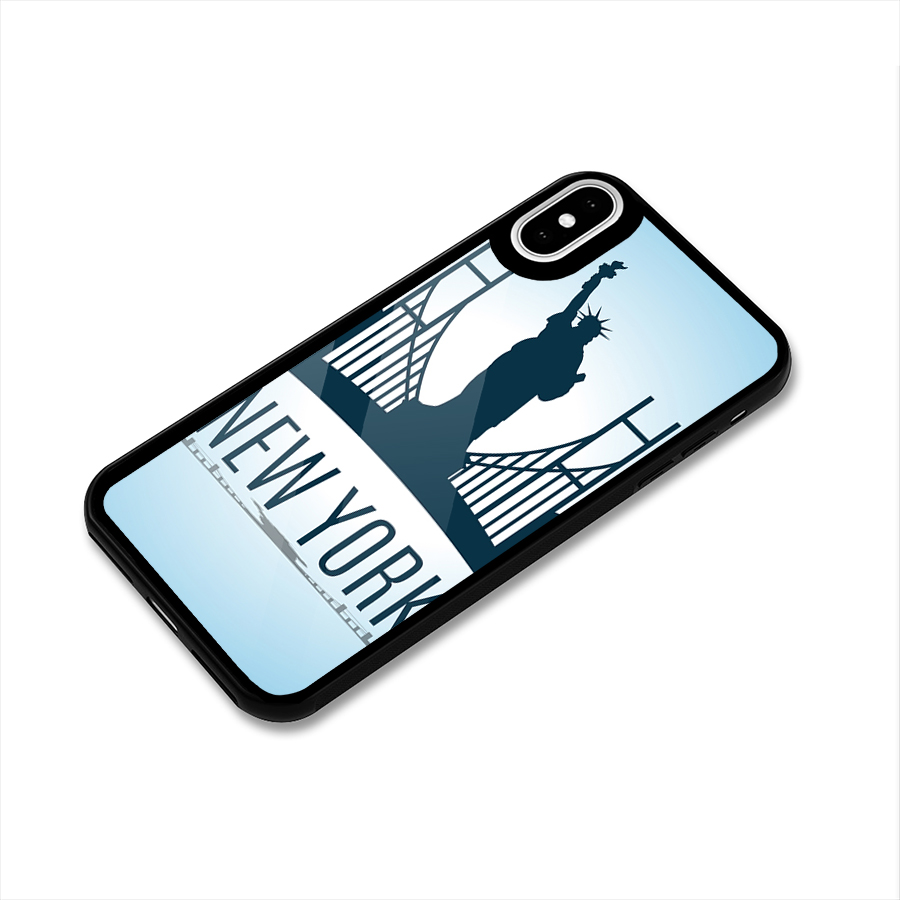 New York Skyline Glass Back Case for iPhone X