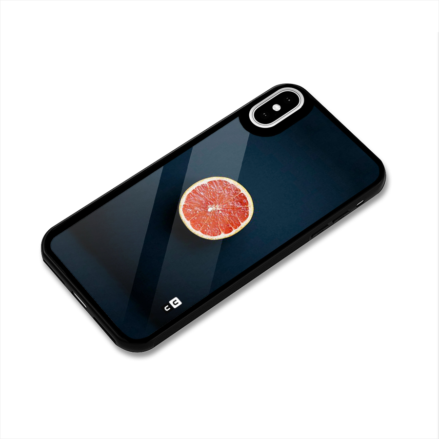 Orange Design Glass Back Case for iPhone X