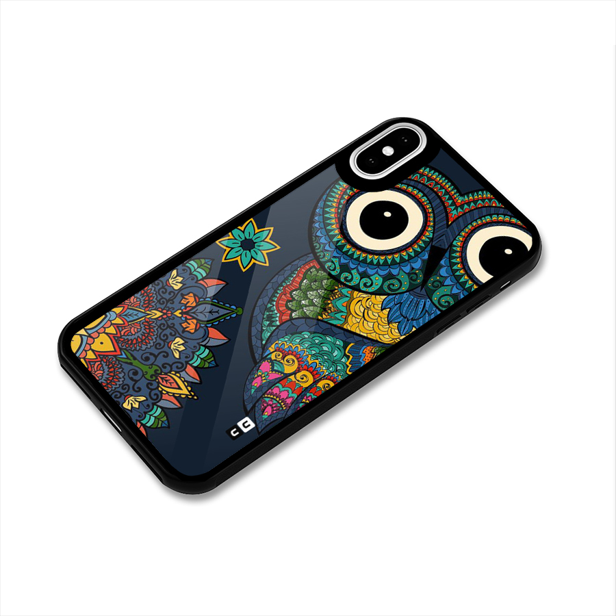 Owl Eyes Glass Back Case for iPhone X