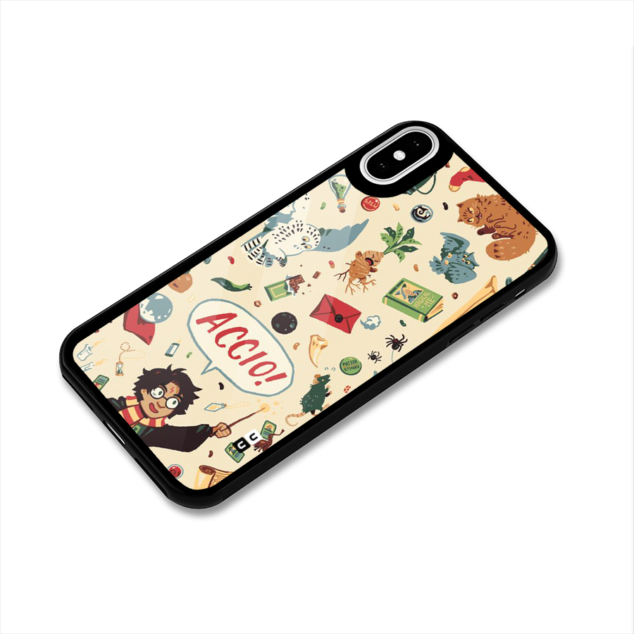 Owl Letter Glass Back Case for iPhone X