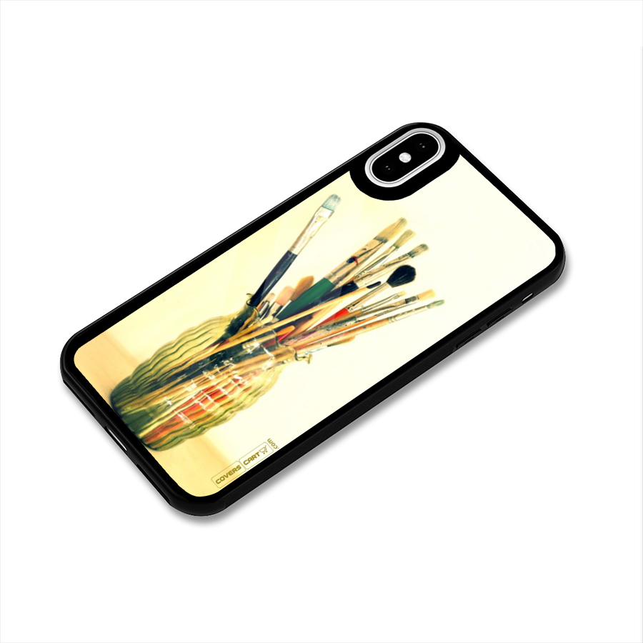 Paint Vass Glass Back Case for iPhone X
