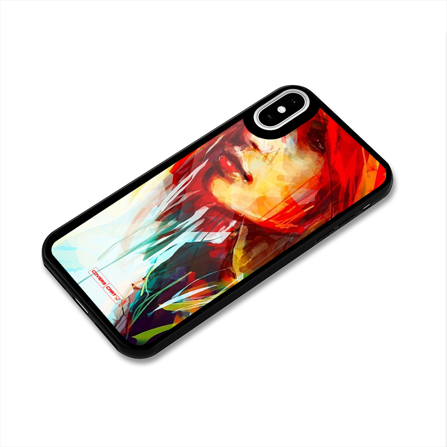 Painted Girl Glass Back Case for iPhone X