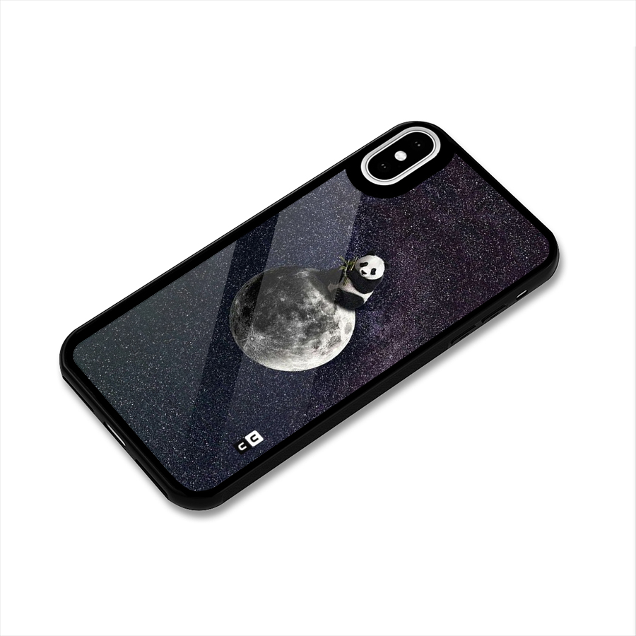 Panda Space Glass Back Case for iPhone X