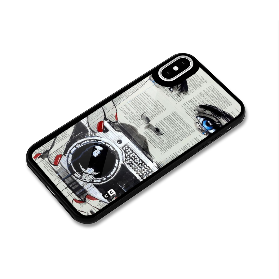 Paper Face Beauty Glass Back Case for iPhone X