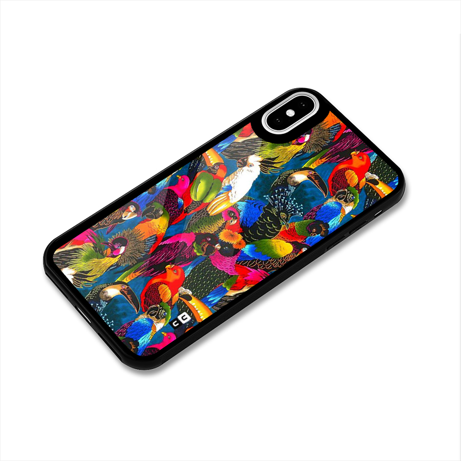 Parrot Art Glass Back Case for iPhone X