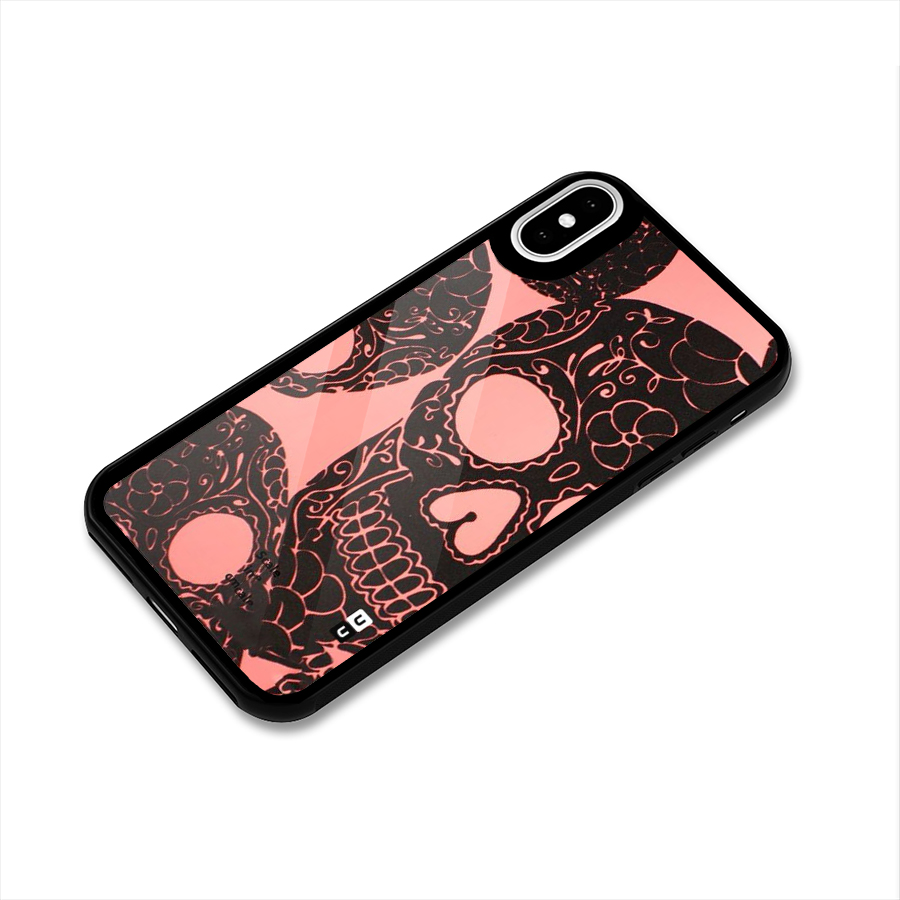 Pink Head Glass Back Case for iPhone X