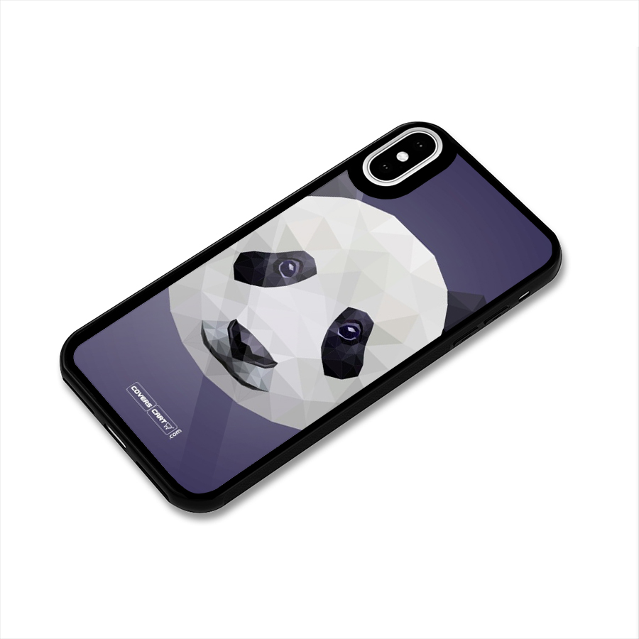 Polygon Panda Glass Back Case for iPhone X