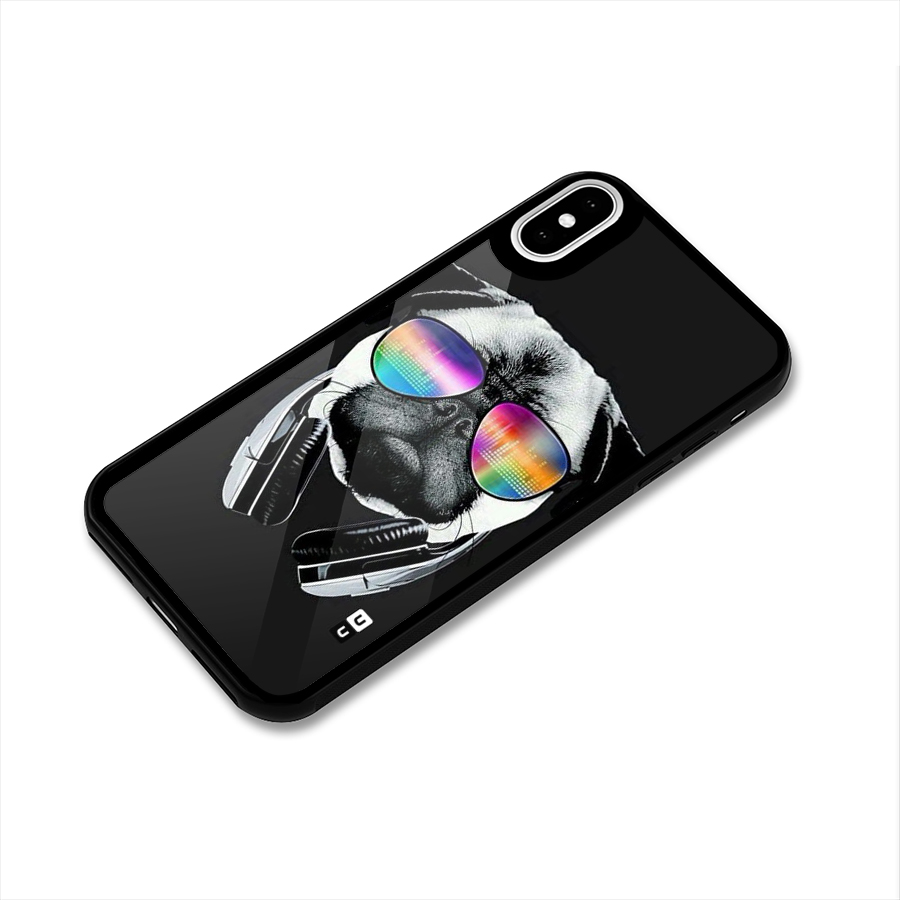 Rainbow Dog Swag Glass Back Case for iPhone X