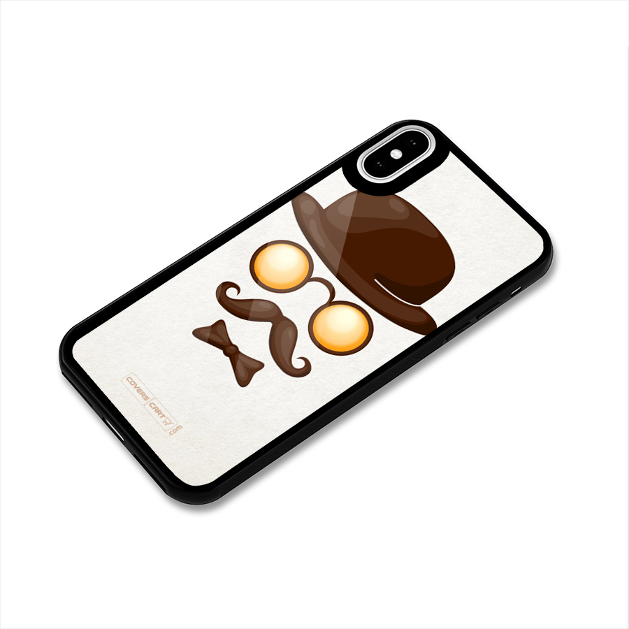Retro Style Glass Back Case for iPhone X