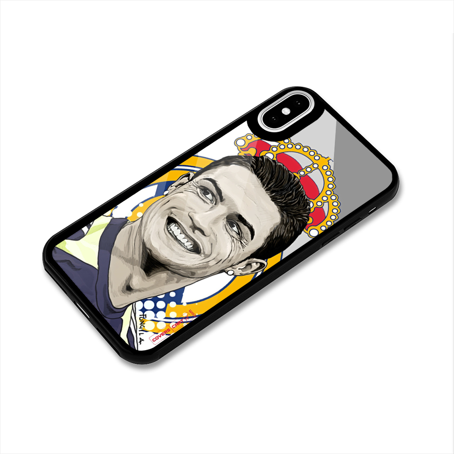 Ronaldo Madrid King Glass Back Case for iPhone X