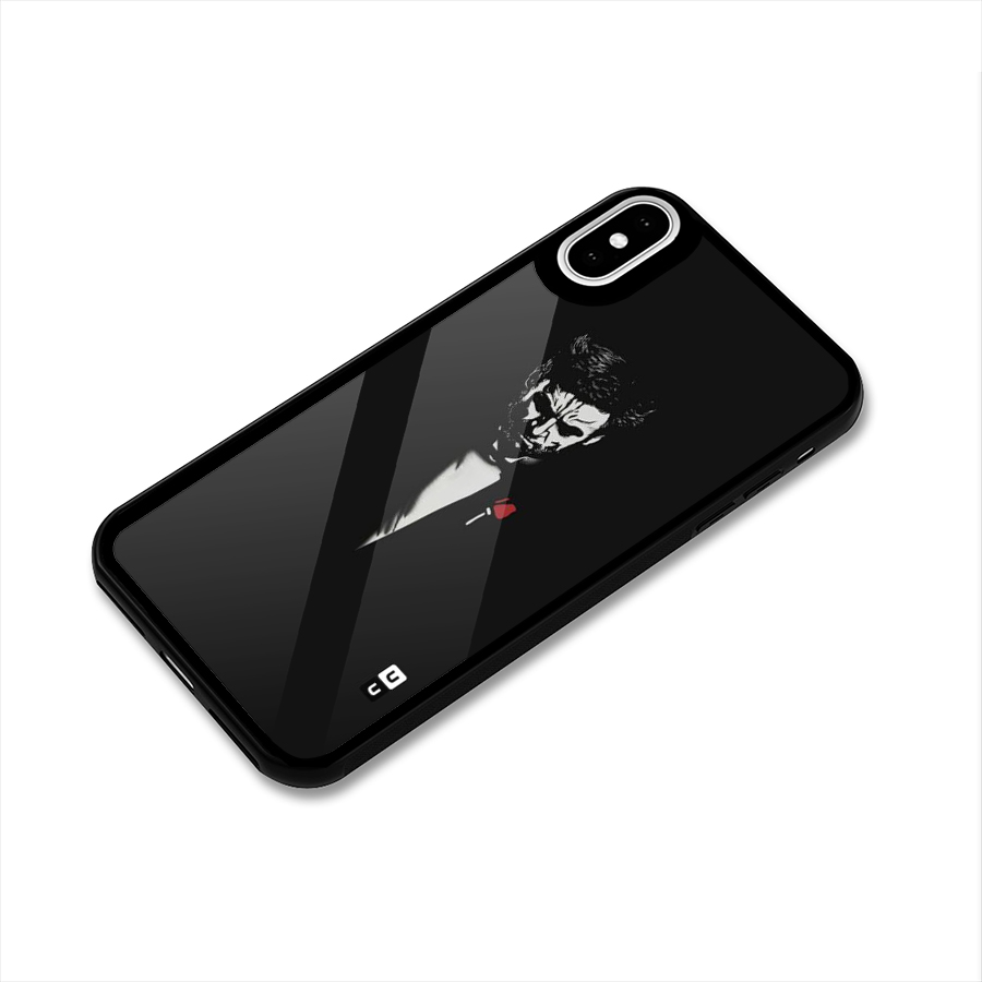 Rose Man Glass Back Case for iPhone X