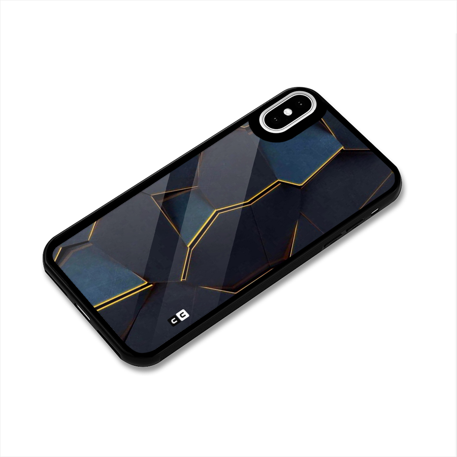 Royal Abstract Glass Back Case for iPhone X