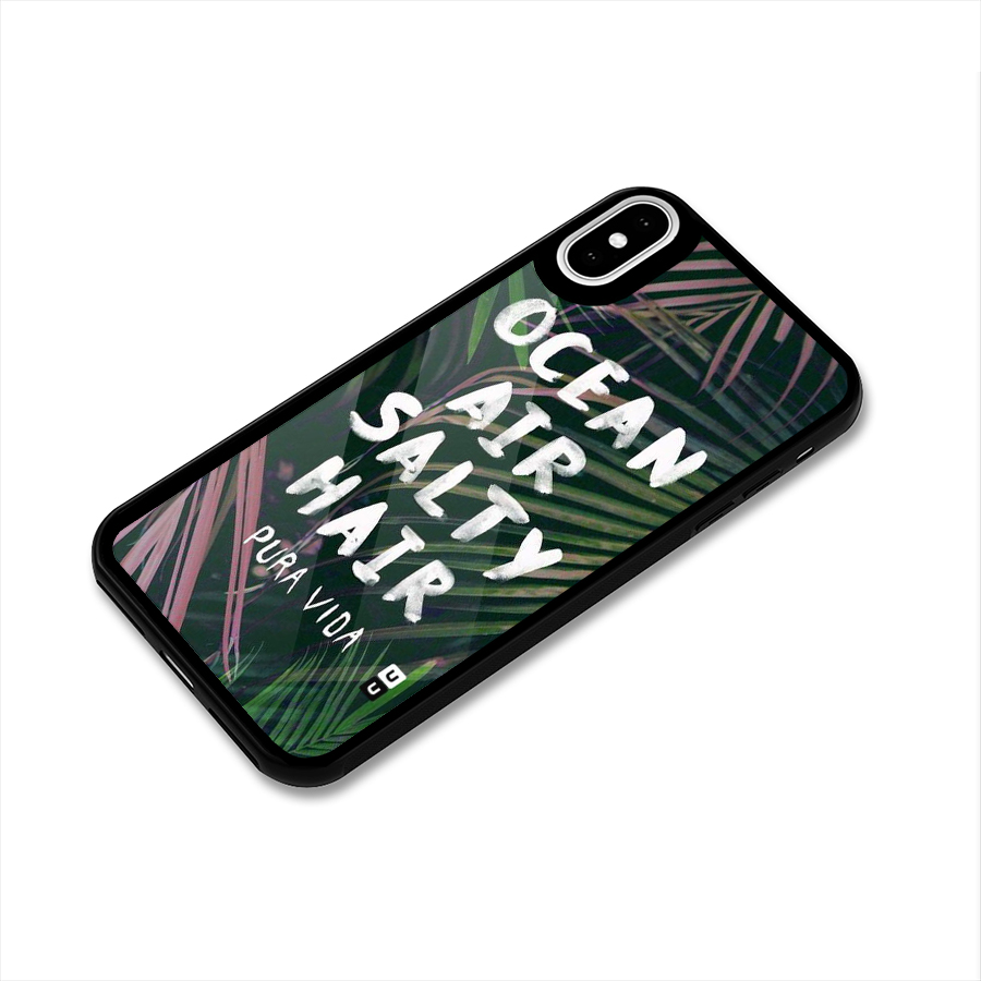 Salty Hair Glass Back Case for iPhone X