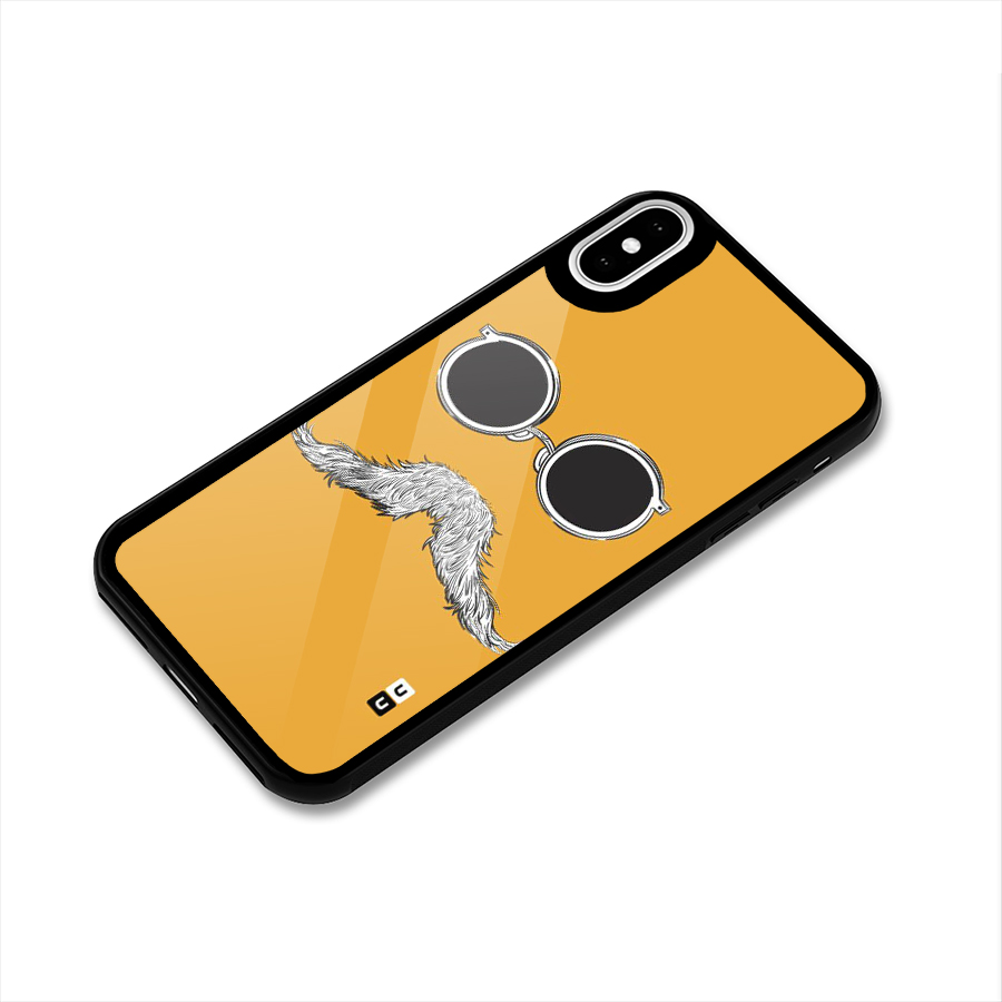 Sassy Mustache Glass Back Case for iPhone X