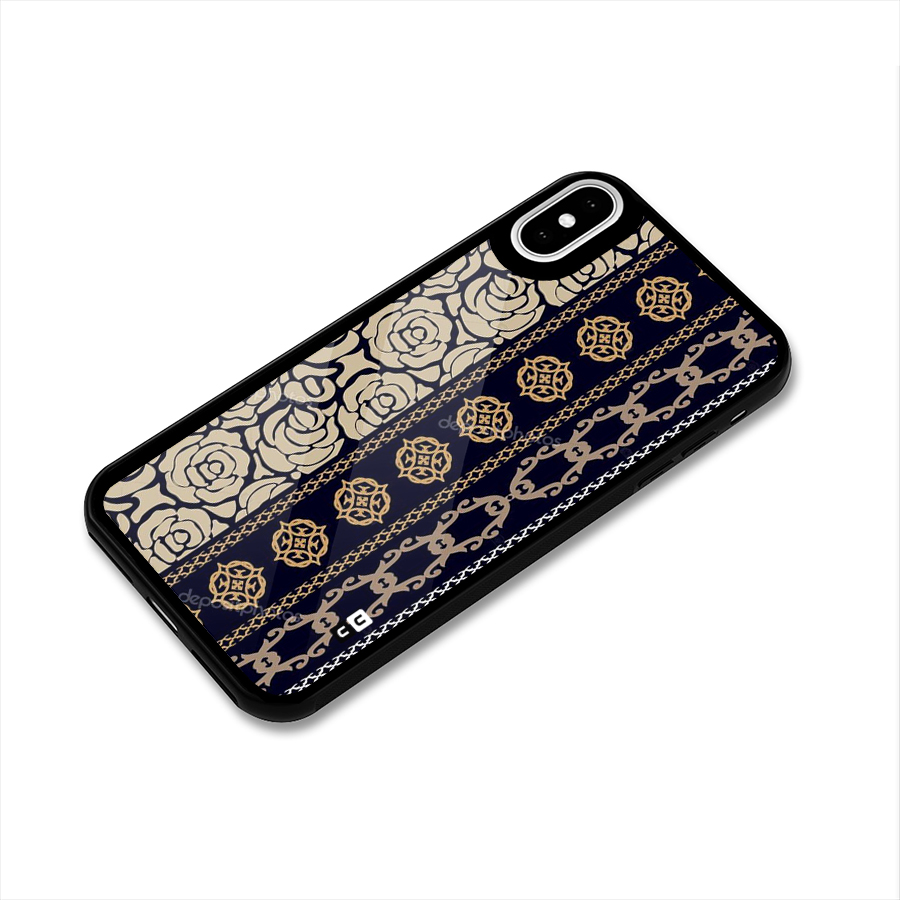 Seamless Pattern Glass Back Case for iPhone X