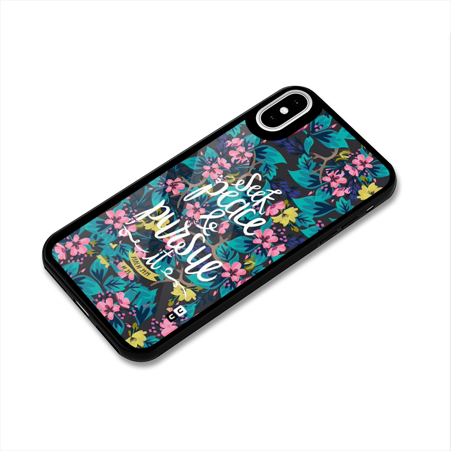 Seek Peace Glass Back Case for iPhone X