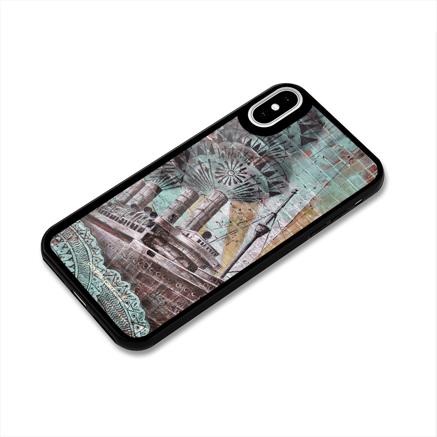 Ship Art Glass Back Case for iPhone X
