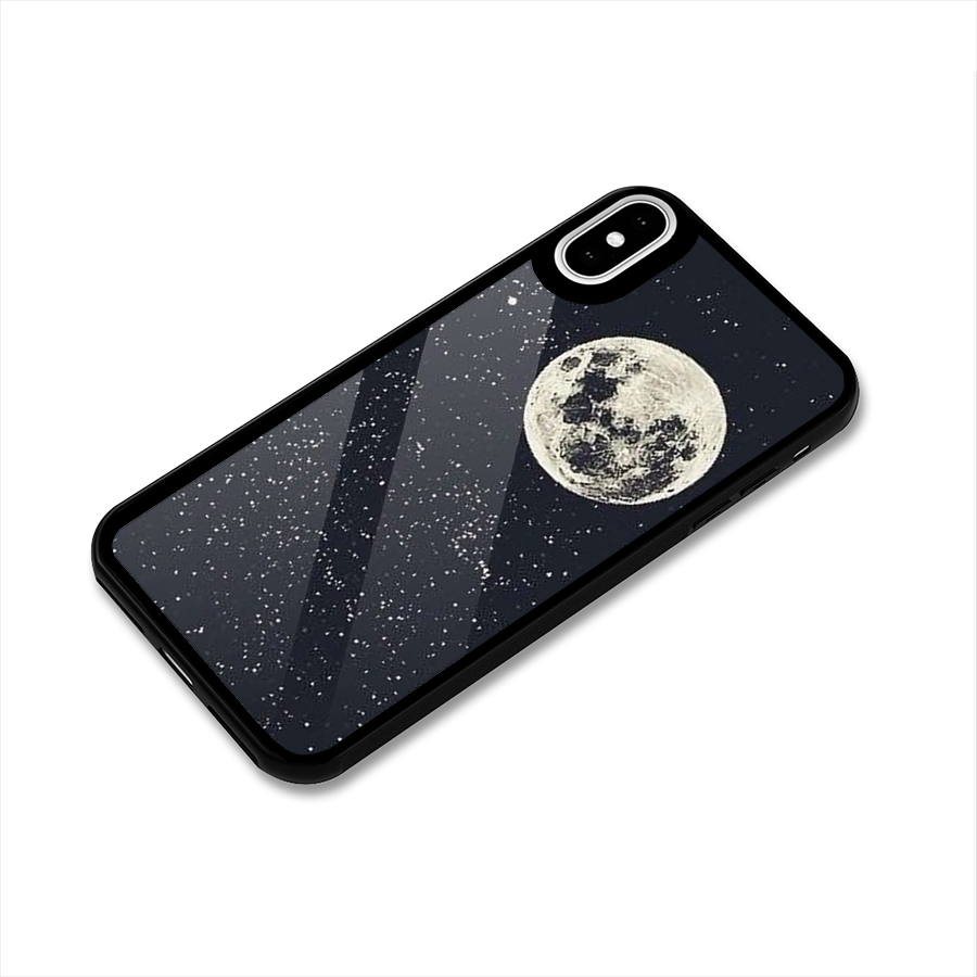 Simple Galaxy Glass Back Case for iPhone X