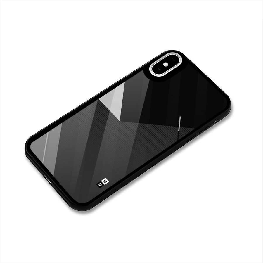 Slant Grey Glass Back Case for iPhone X