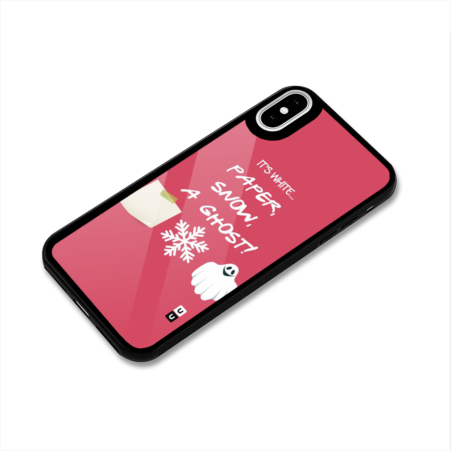 Snow Paper Glass Back Case for iPhone X