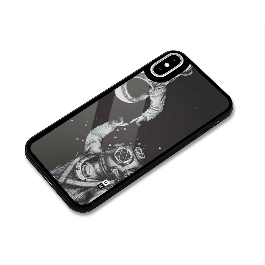 Space Meeting Glass Back Case for iPhone X