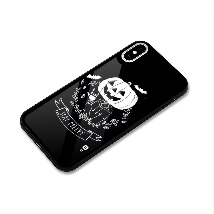 Stay Creepy Glass Back Case for iPhone X