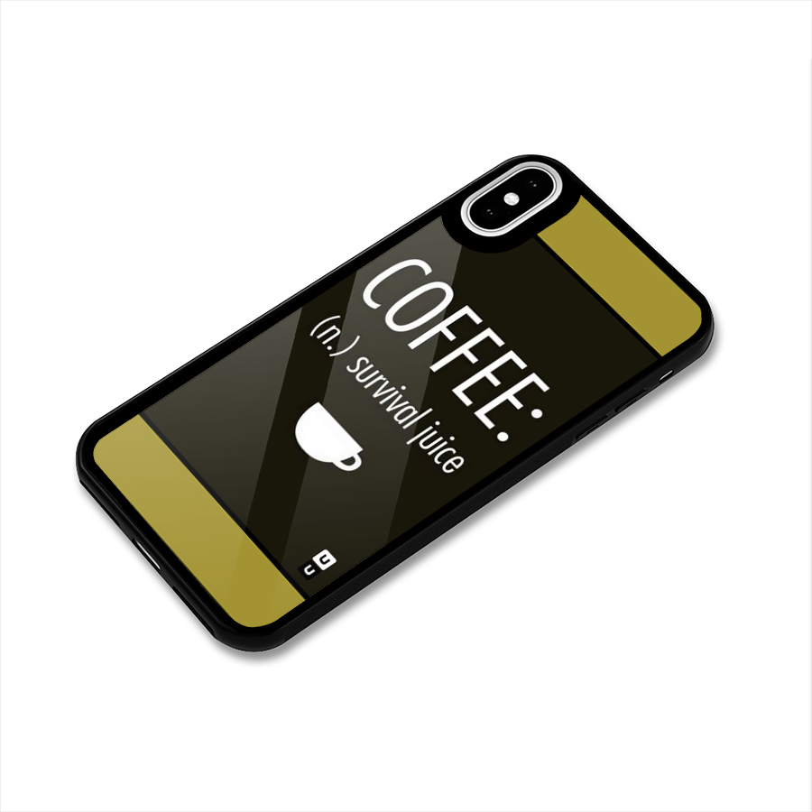 Survival Juice Glass Back Case for iPhone X
