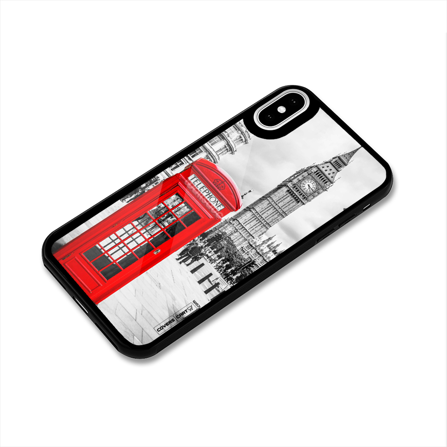 Telephone Booth Glass Back Case for iPhone X