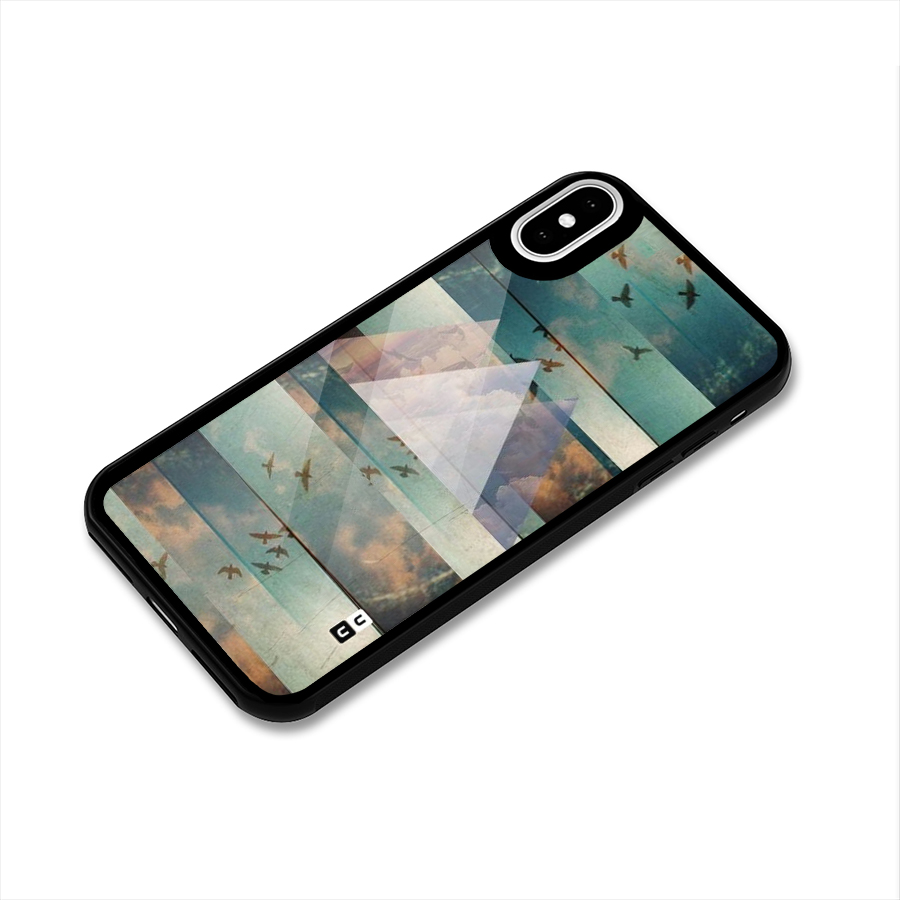 Three Triangles Glass Back Case for iPhone X