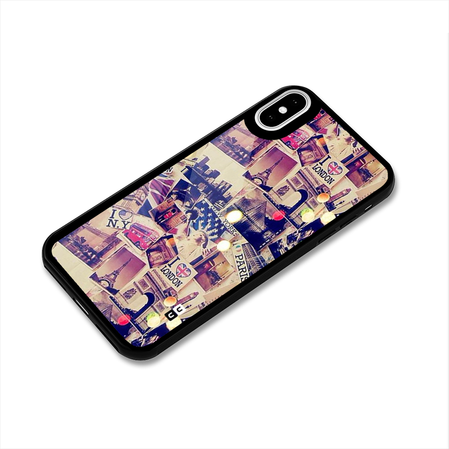 Travel Pictures Glass Back Case for iPhone X