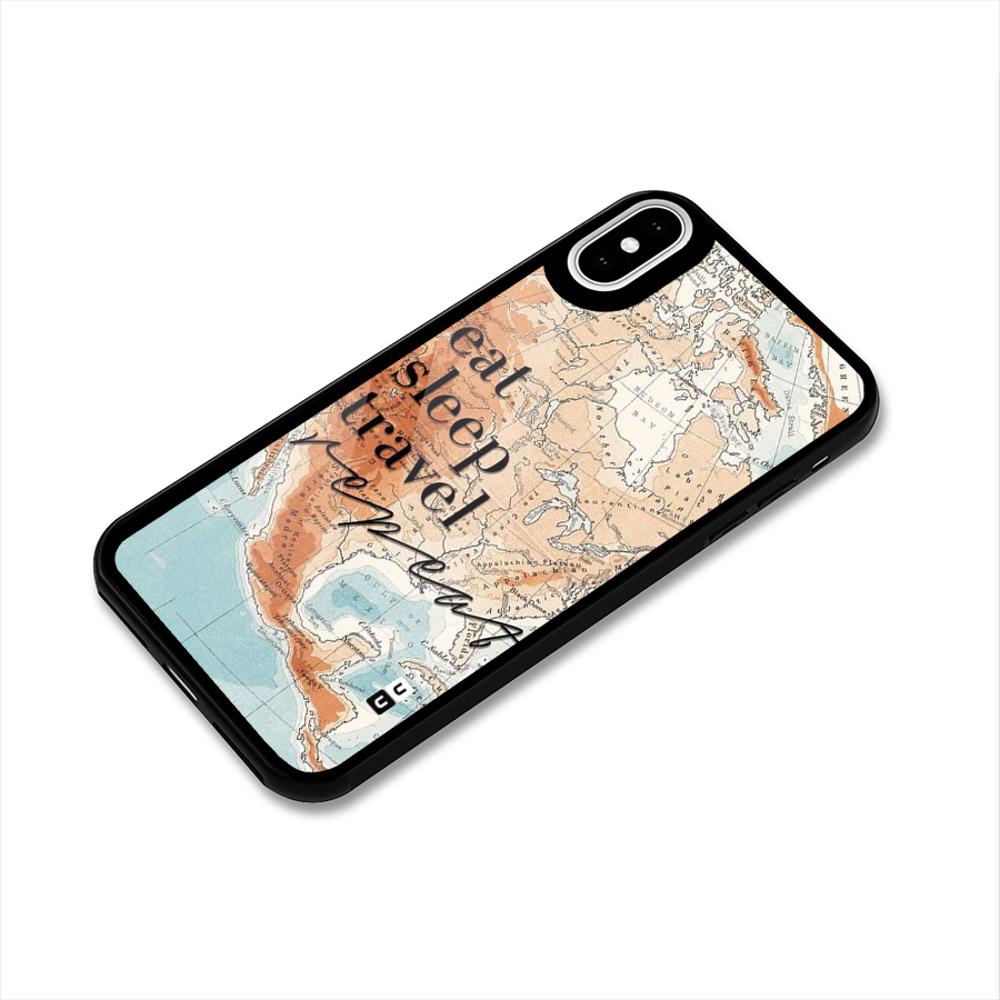 Travel Repeat Glass Back Case for iPhone X