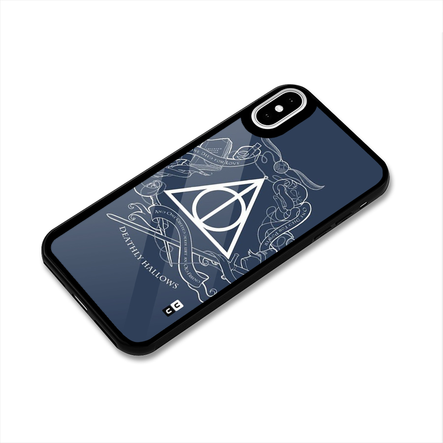 Triangle Blue Glass Back Case for iPhone X
