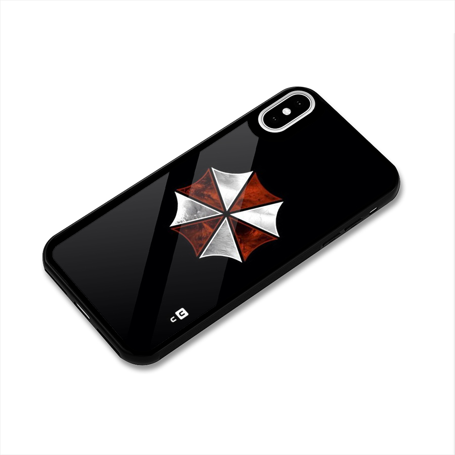 Umbrella Design Glass Back Case for iPhone X