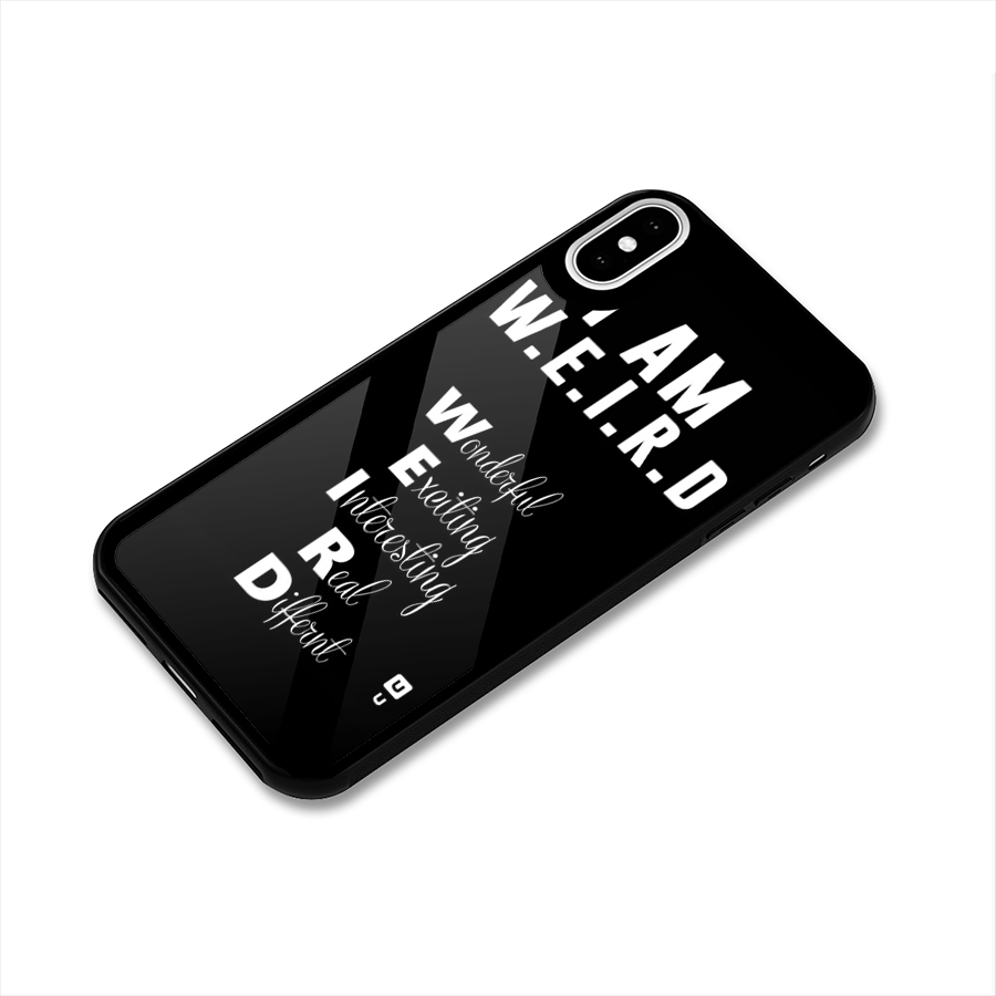 Weird Me Glass Back Case for iPhone X
