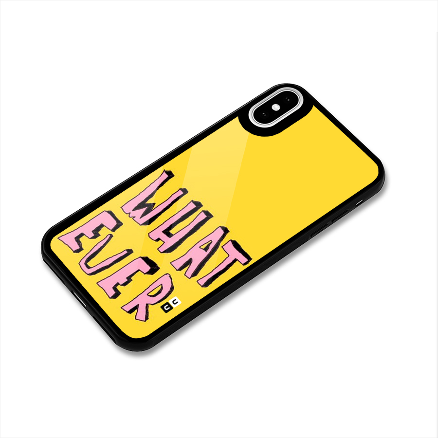 Whatever Yellow Glass Back Case for iPhone X