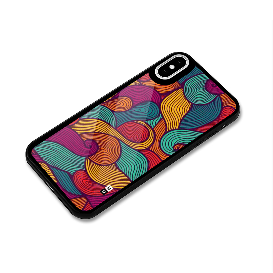 Whimsical Colors Glass Back Case for iPhone X
