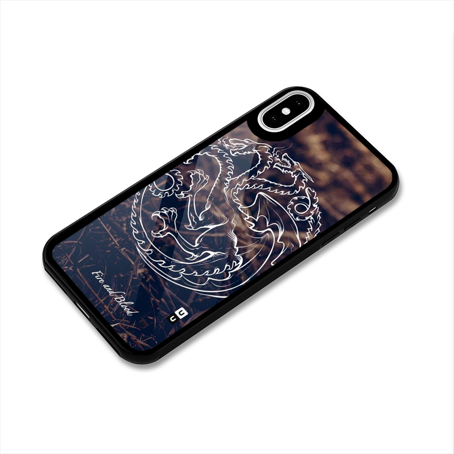 White Circle Glass Back Case for iPhone X
