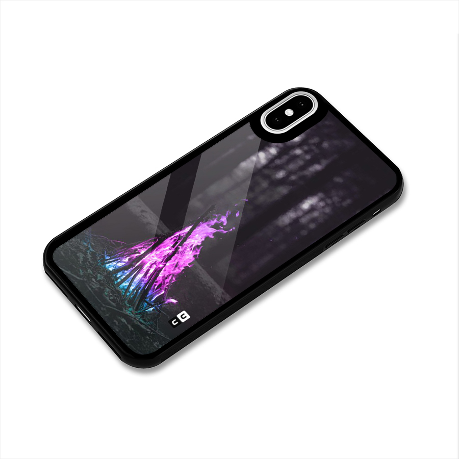 Wild Fire Glass Back Case for iPhone X