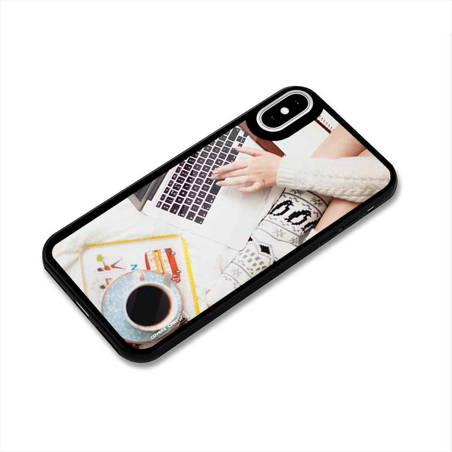 Winter Relaxation Glass Back Case for iPhone X