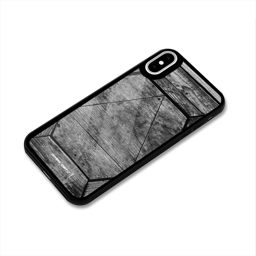 Wooden Hexagon Glass Back Case for iPhone X