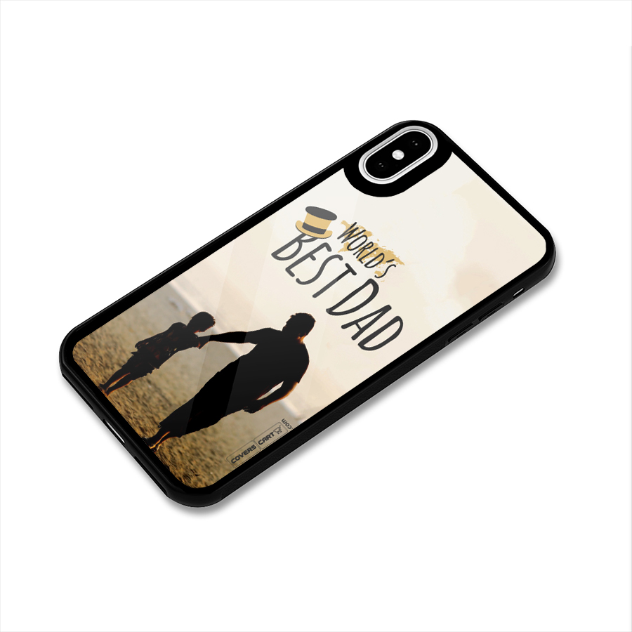Worlds Best Dad Glass Back Case for iPhone X