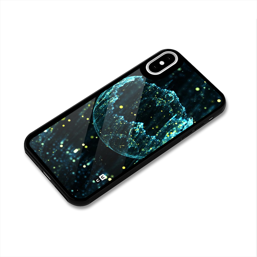 Yellow Rain Glass Back Case for iPhone X