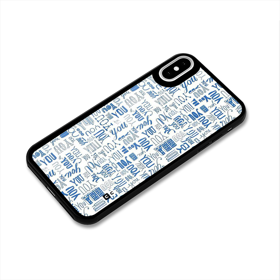You Pattern Glass Back Case for iPhone X