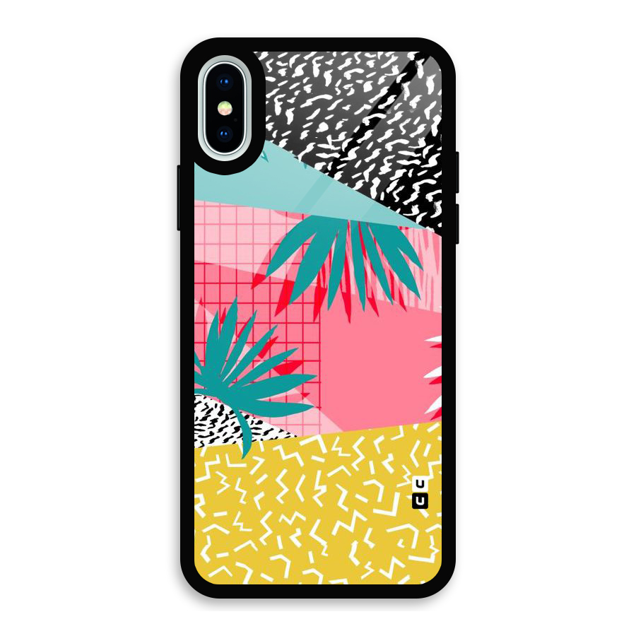 Abstract Grass Hues Glass Back Case for iPhone XS
