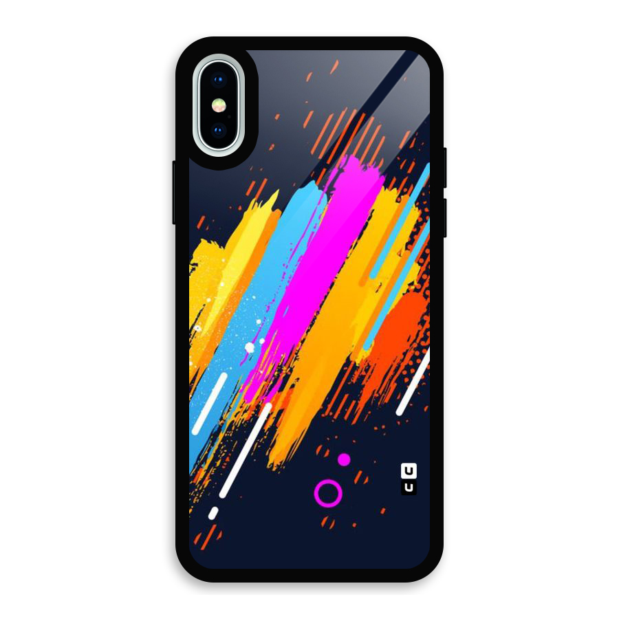 Abstract Shades Glass Back Case for iPhone XS