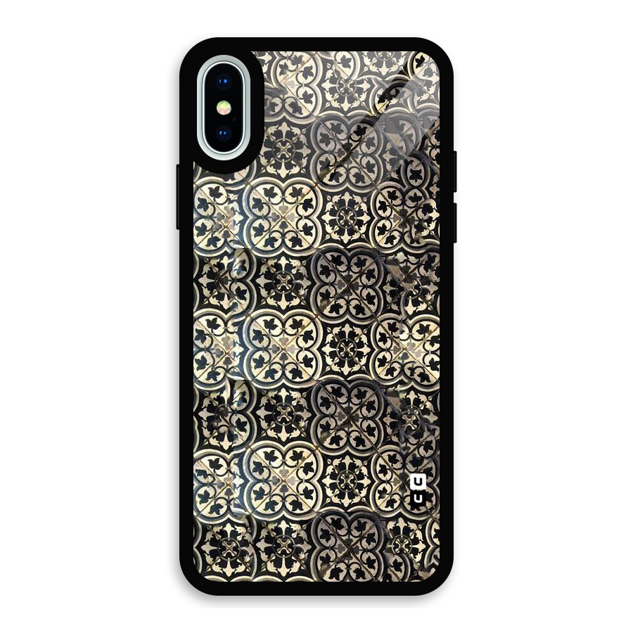 Abstract Tile Glass Back Case for iPhone XS
