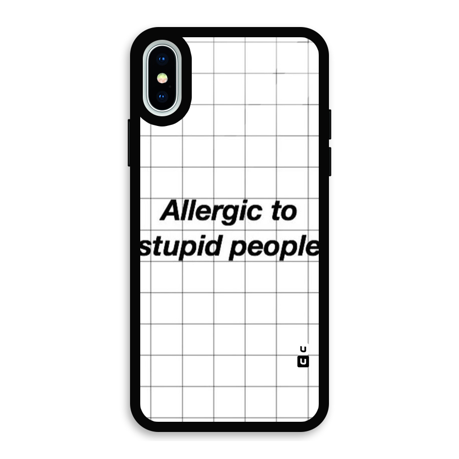 Allergic Glass Back Case for iPhone XS